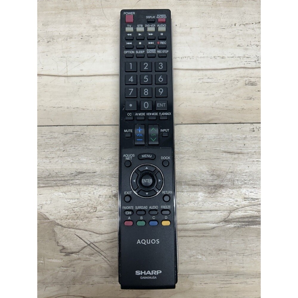 Genuine SHARP Aquos TV Remote Control Replacement Model GA840WJSA Works